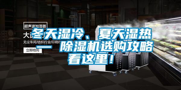 冬天濕冷、夏天濕熱 — 除濕機選購攻略看這里！