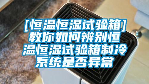 [恒溫恒濕試驗箱]教你如何辨別恒溫恒濕試驗箱制冷系統(tǒng)是否異常