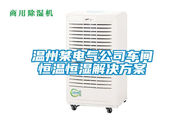 溫州某電氣公司車(chē)間恒溫恒濕解決方案