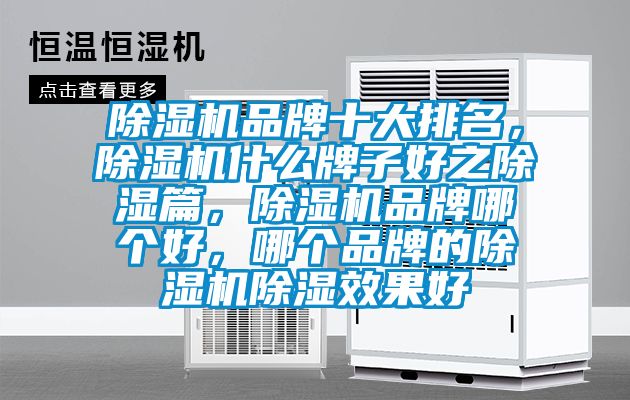 除濕機品牌十大排名，除濕機什么牌子好之除濕篇，除濕機品牌哪個好，哪個品牌的除濕機除濕效果好