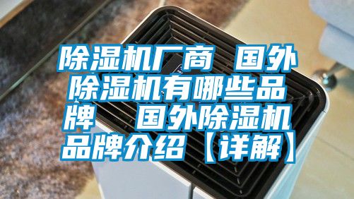 除濕機廠商 國外除濕機有哪些品牌  國外除濕機品牌介紹【詳解】