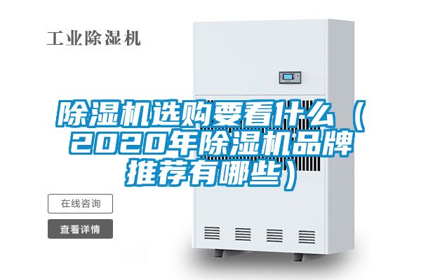 除濕機選購要看什么（2020年除濕機品牌推薦有哪些）